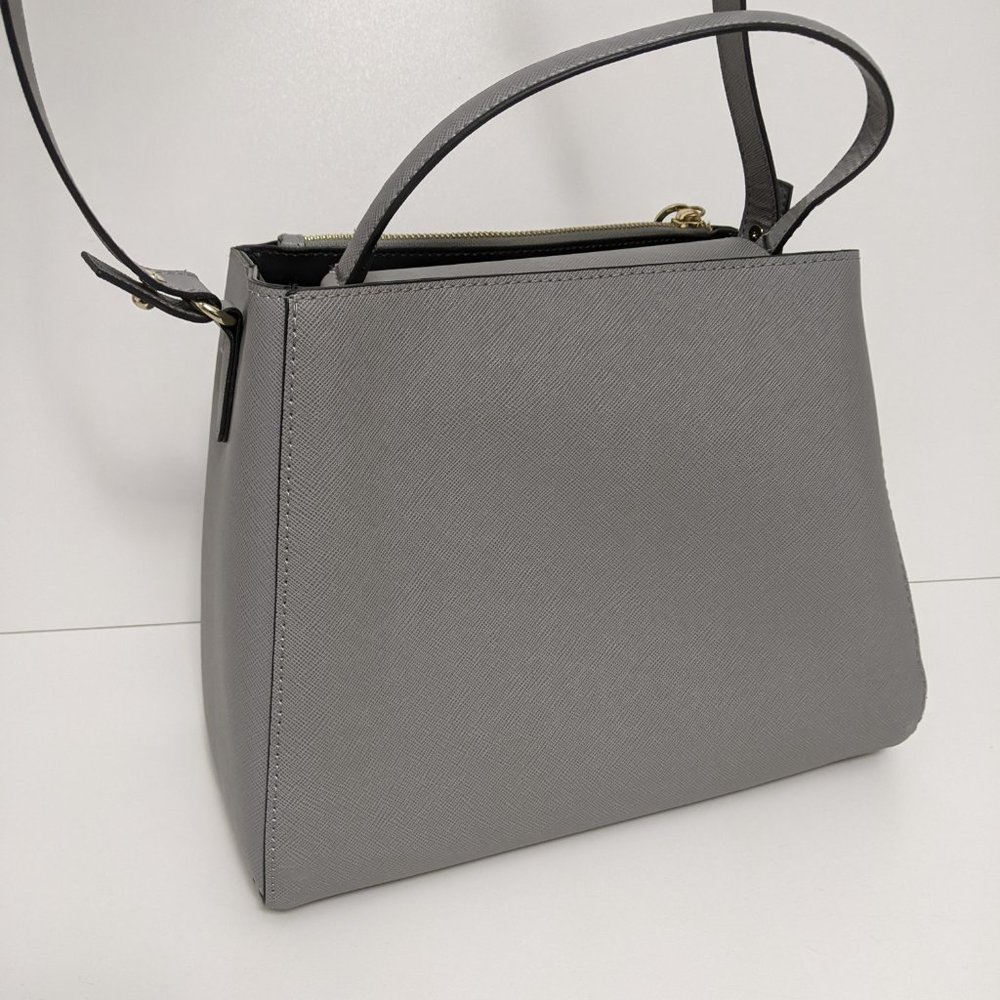 Zara Basic Collection Gray Handbag Crossbody Adju… - image 4